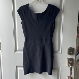 BCBG Maxazaria Black Microribbed Bodycon Minidress